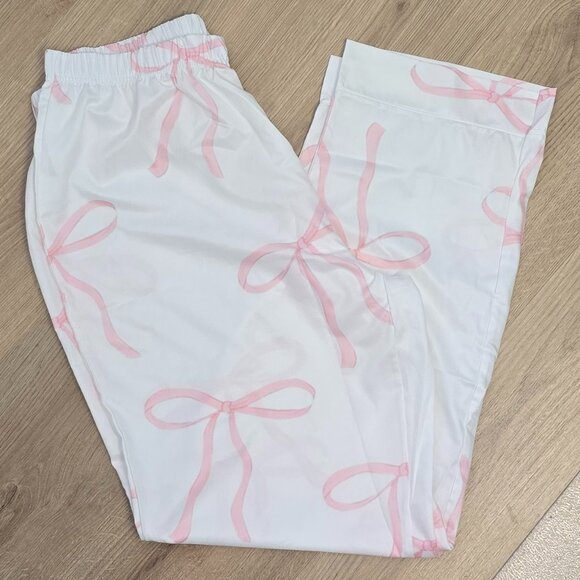 NEW Ladies Satin 2 Piece Bow Pajamas - Size XL - Picture 6 of 7